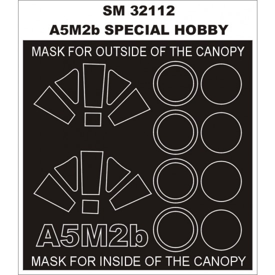 1/32 A5M2b Claude Paint Mask for Special Hobby kit (outside-inside)