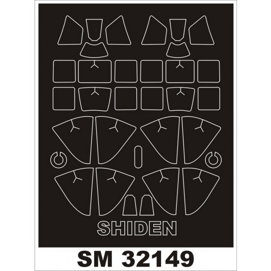 1/32 Kawanishi N1K2-J Shiden-Kai Paint Mask for Hasegawa ST33 kit (outside-inside)