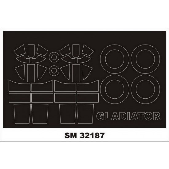 1/32 Gladiator Mk I/II Paint Mask for ICM kits (outside, inside)