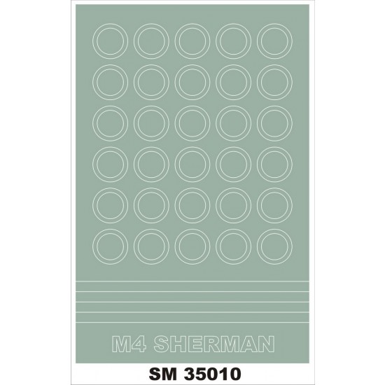 1/35 M4 Sherman Wheel Paint Mask for Tamiya kit (1 Sheet)