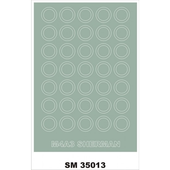 1/35 M4A3 Sherman Wheel Paint Mask for Dragon kit (1 Sheet)