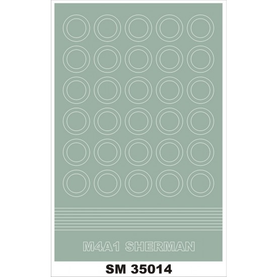 1/35 M4A1 Sherman Wheel Paint Mask for Dragon kit (1 Sheet)