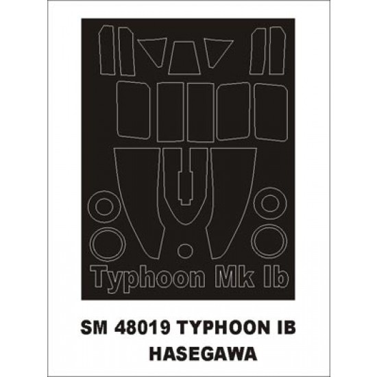 1/48 Typhoon IB Paint Mask for Hasegawa kit (outside)