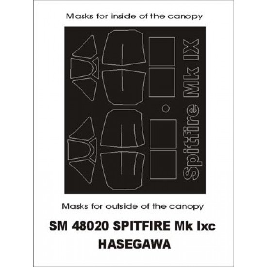 1/48 Spitfire Mk.IXc Paint Mask for Hasegawa kit (outside-inside)