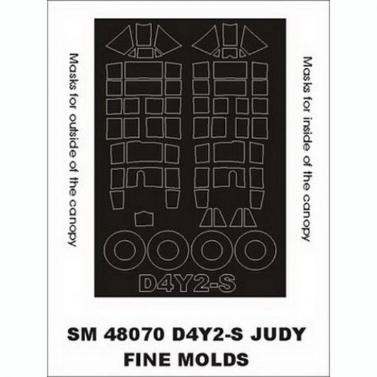 1/48 D4Y2-S Judy Paint Mask for Fine Molds kit (outside-inside)