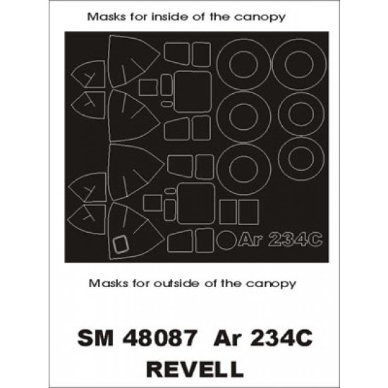 1/48 Arado 234C Paint Mask for Revell kit (outside-inside)
