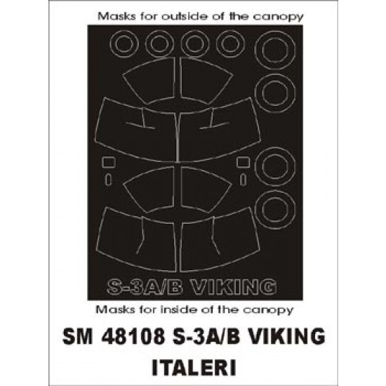 1/48 Lockheed S-3 Viking Paint Mask for Italeri kit (outside-inside)