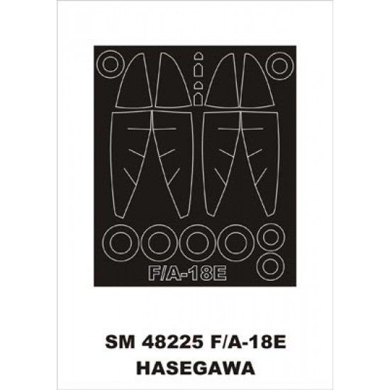 1/48 F-18E Paint Mask for Hasegawa kit (outside-inside)