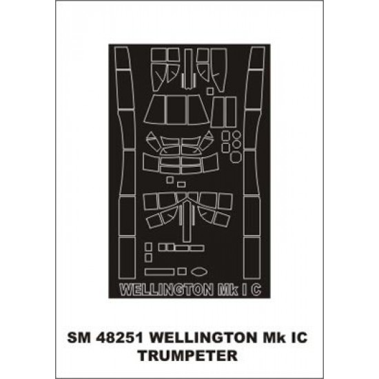 1/48 Wellington IC Paint Mask for Trumpeter kit (outside)