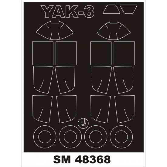 1/48 Yakovlev Yak-3 Paint Mask Vol.1 for Zvezda kit