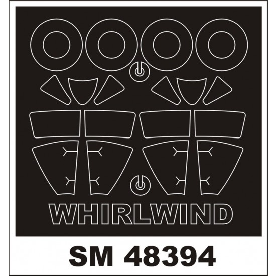 1/48 Westland Whirlwind Paint Mask for Trumpeter kit (outside, inside)