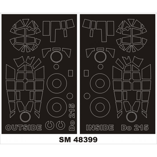 1/48 Dornier Do 215B-4 Paint Mask for ICM kit (outside, inside)