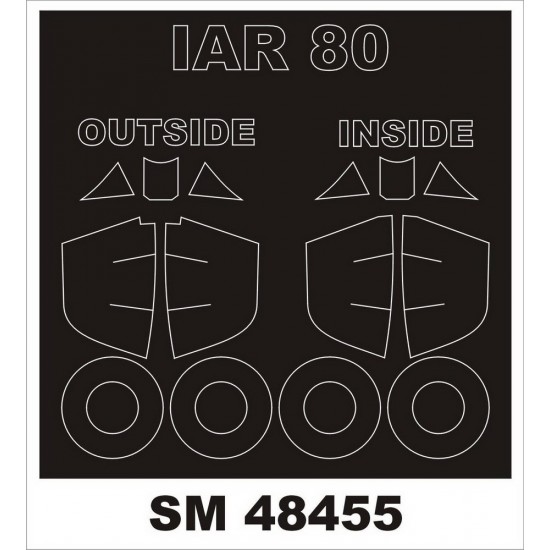 1/48 IAR-80 Paint Mask for Hobby Boss kit (outside-inside)