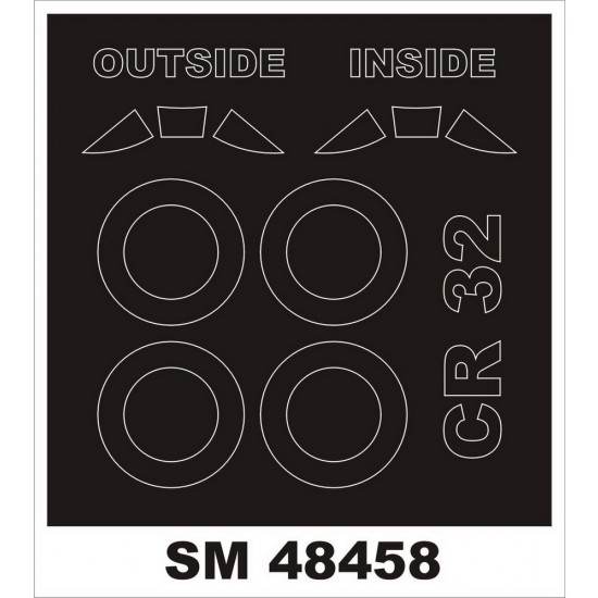 1/48 Fiat CR.32 Paint Mask for Special Hobby kit (outside-inside)