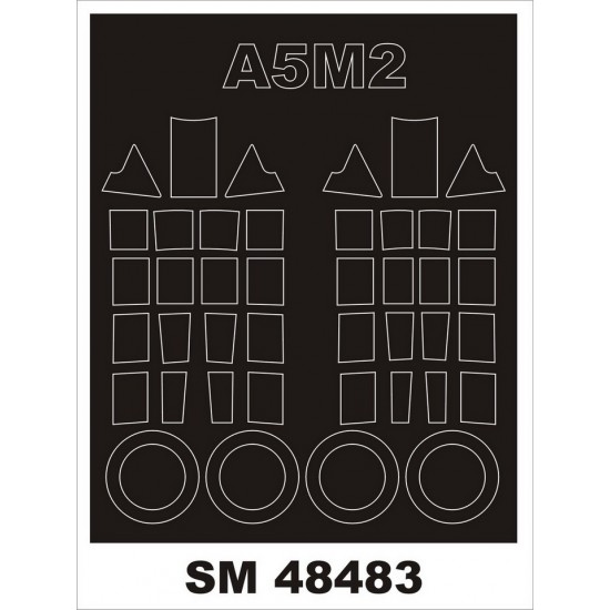 1/48 A5M2 CLAUDE (early) Paint Mask for Fine Molds kits (outside, inside)
