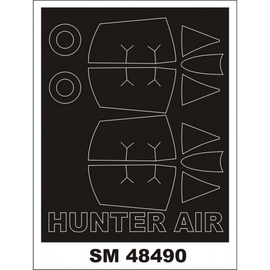 1/48 Hunter F.6 Paint Masks for Airfix Kit (Outside & Inside)