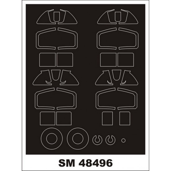 1/48 Spitfire I Paint Masks for Tamiya Kit (Outside & Inside)