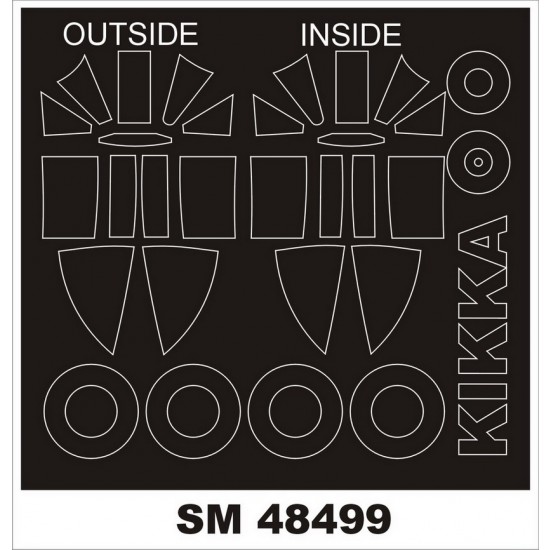 1/48 Nakajima Shisei Kikka Paint Masks for FineMolds kits (outside, inside)