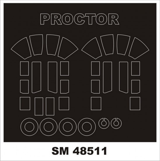 1/48 British Percival Proctor Radio Trainer Paint Masks for Dora Wings kits