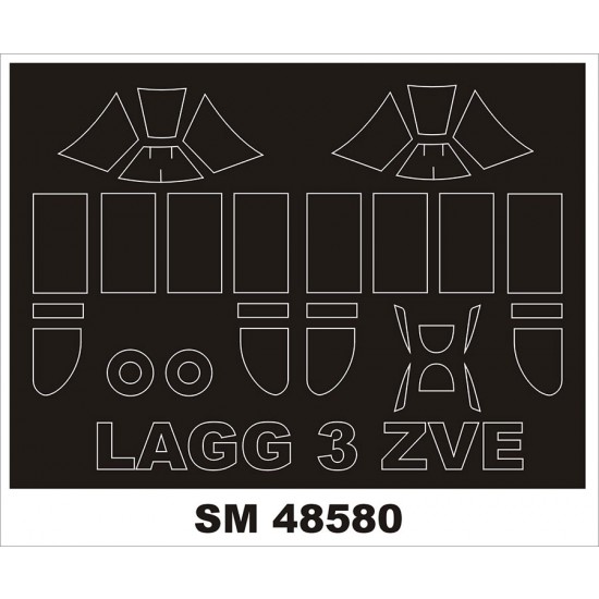 1/48 Lagg-3 Canopy Masking for Zvezda Kit (Outside, Inside)