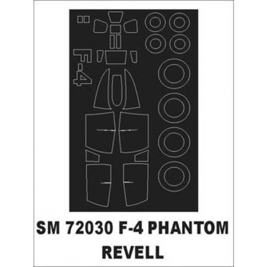 1/72 McDonnell Douglas F/RF-4 Phantom Paint Mask for Revell kit (outside)
