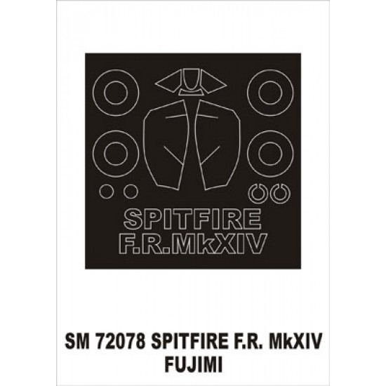 1/72 Supermarine Spitfire F.R. Mk XIV Paint Mask for Fujimi kit (outside)