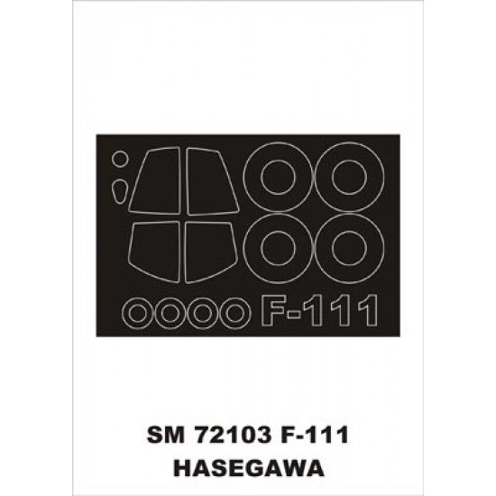 1/72 F-111 Aardvark Paint Mask for Hasegawa kit (outside)