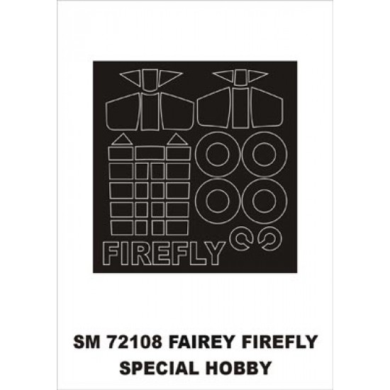 1/72 Fairey Firefly Paint Mask for Special Hobby kit (outside)
