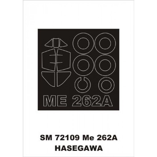 1/72 Messerschmitt Me 262 Paint Mask for Hasegawa kit (outside)