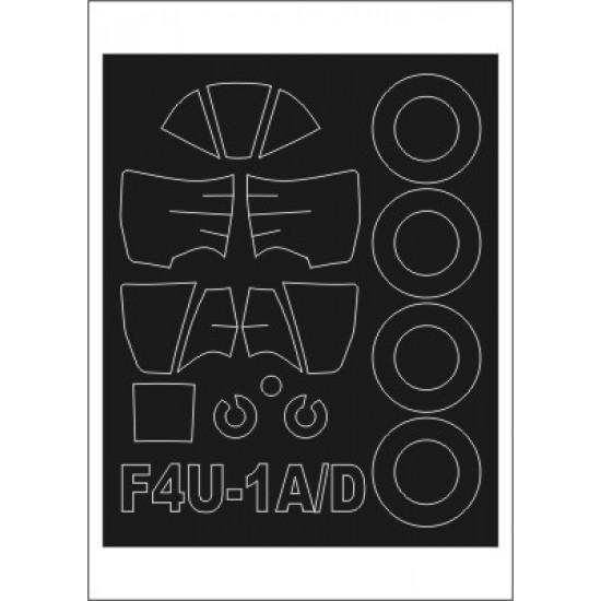 1/72 Vought F4U-1A/D Corsair Paint Mask for Tamiya kit (outside)