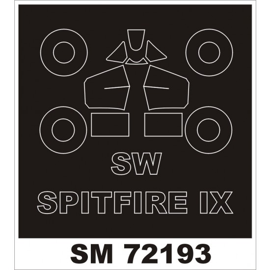 1/72 Supermarine Spitfire Mk.IX Paint Mask for Sword kit