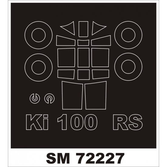 1/72 Kawasaki Ki-100 Paint Mask for RS Model kit (outside)