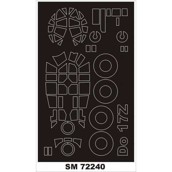 1/72 Dornier Do-17Z Paint Mask for Airfix kit (outside)