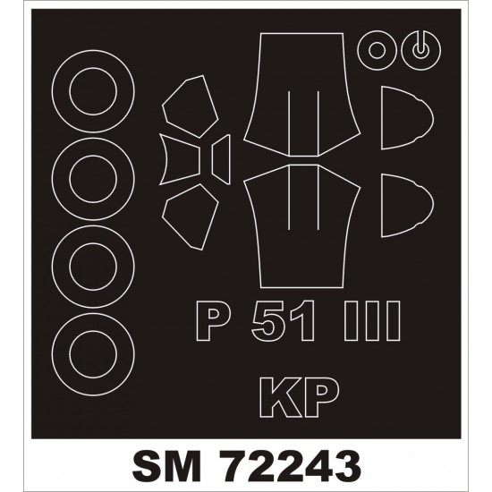 1/72 North-American P-51 Mustang III Paint Mask for KP Models kit (outside)