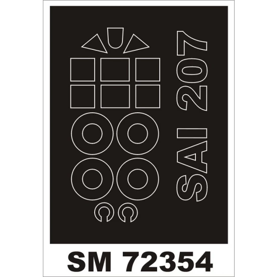 1:72 Ambrosini Sai 207 Masking for RS Models (outside)