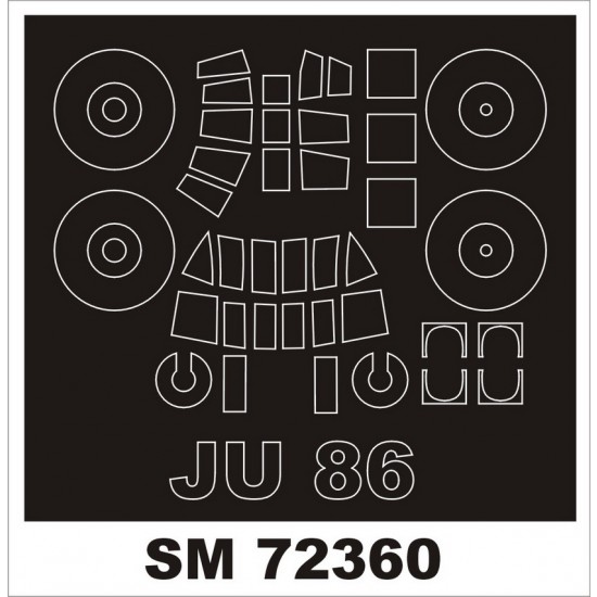 1/72 Junkers Ju-86 Masking for RS Models kits (outside)