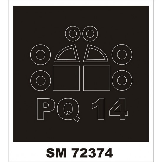 1/72 PQ-14 Canopy Masking for Fly Kit (Outside)