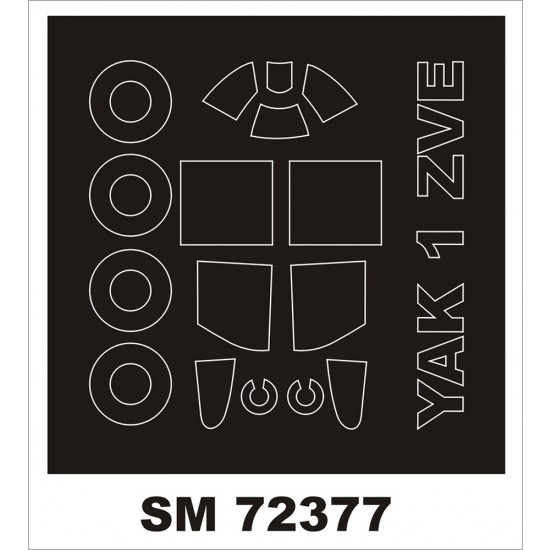1/72 Yak-1 Canopy Masking for Zvezda Kit (Outside)