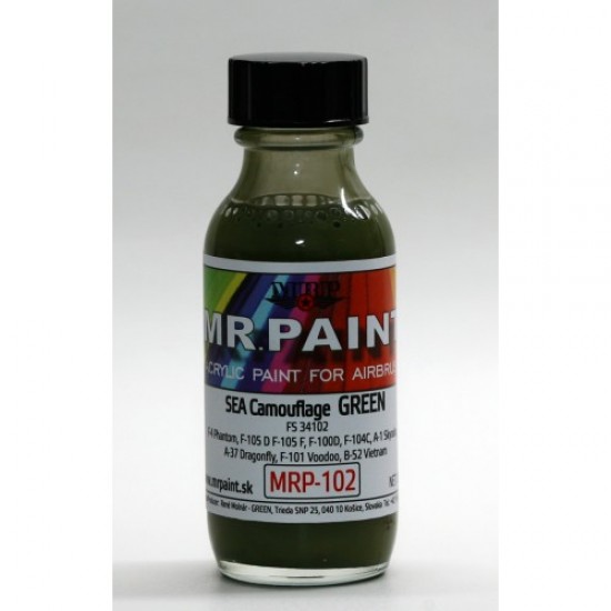Acrylic Lacquer Paint - SEA Camouflage Green (FS 34102) 30ml