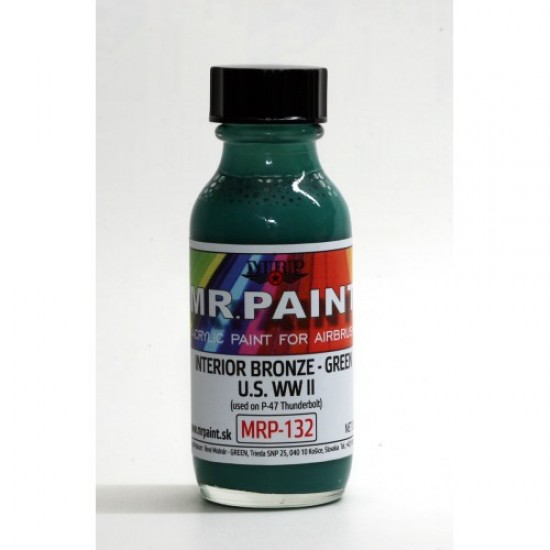 Acrylic Lacquer Paint - WWII US - Interior Bronze-Green Used on P-47 Thunderbolt 30ml
