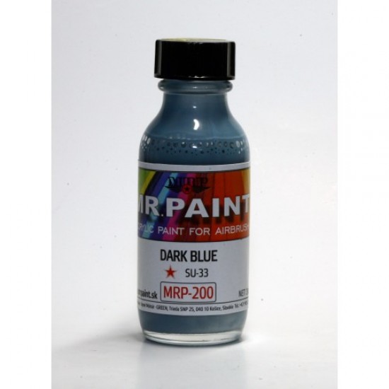 Acrylic Lacquer Paint - Dark Blue for Sukhoi Su-33 (30ml)