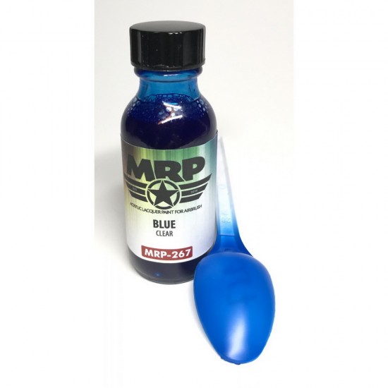 Acrylic Lacquer Paint - Blue Clear 30ml