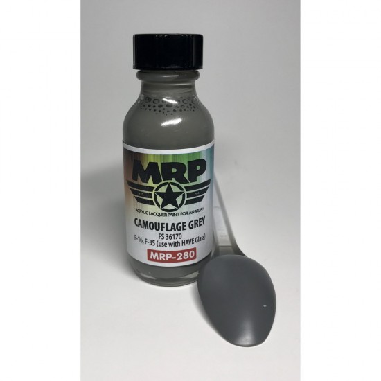 Acrylic Lacquer Paint - Camouflage Grey (FS 36170) for Lockheed Martin F-16, F-35 (30ml)