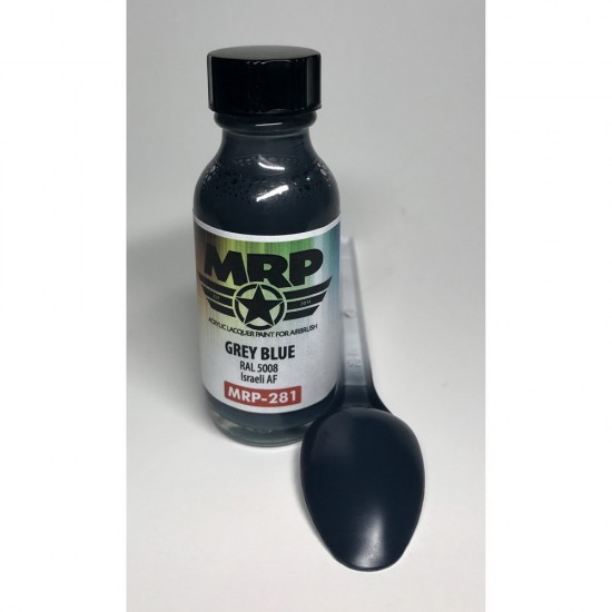 Acrylic Lacquer Paint - Grey Blue (RAL 5008) for Israeli Air Force 30ml