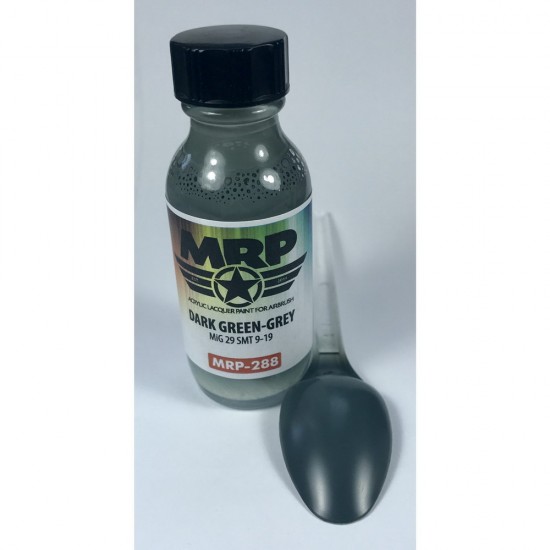 Acrylic Lacquer Paint - Dark Green-Grey for Mikoyan MiG-29 SMT Fulcrum 9-19 (30ml)