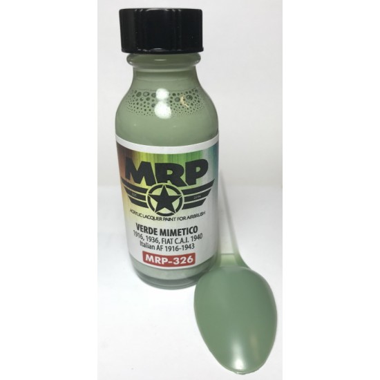 Acrylic Lacquer Paint - Verde Mimetico 1916, 1936, Fiat CAI 1940 30ml