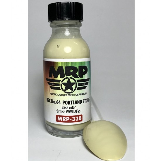 Acrylic Lacquer Paint - BSC No.64? Portland Stone "WWII British AFVs Base Colour" (30ml)