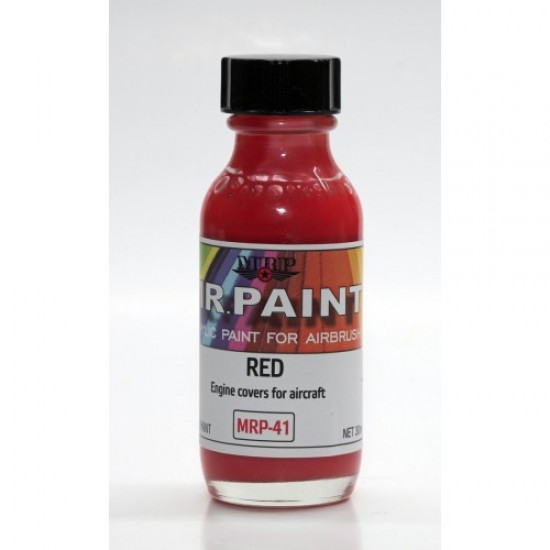 Acrylic Lacquer Paint - Red Engine Covers for Aircraft 30ml