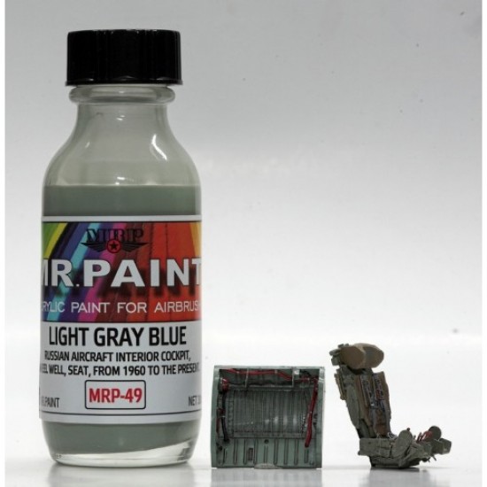 Acrylic Lacquer Paint Light Gray Blue 30ml (MRP49) BNA Model World