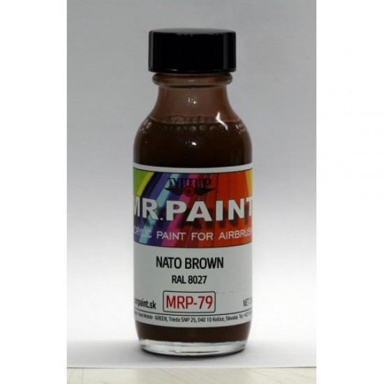 Acrylic Lacquer Paint - NATO Brown (RAL 8027) 30ml